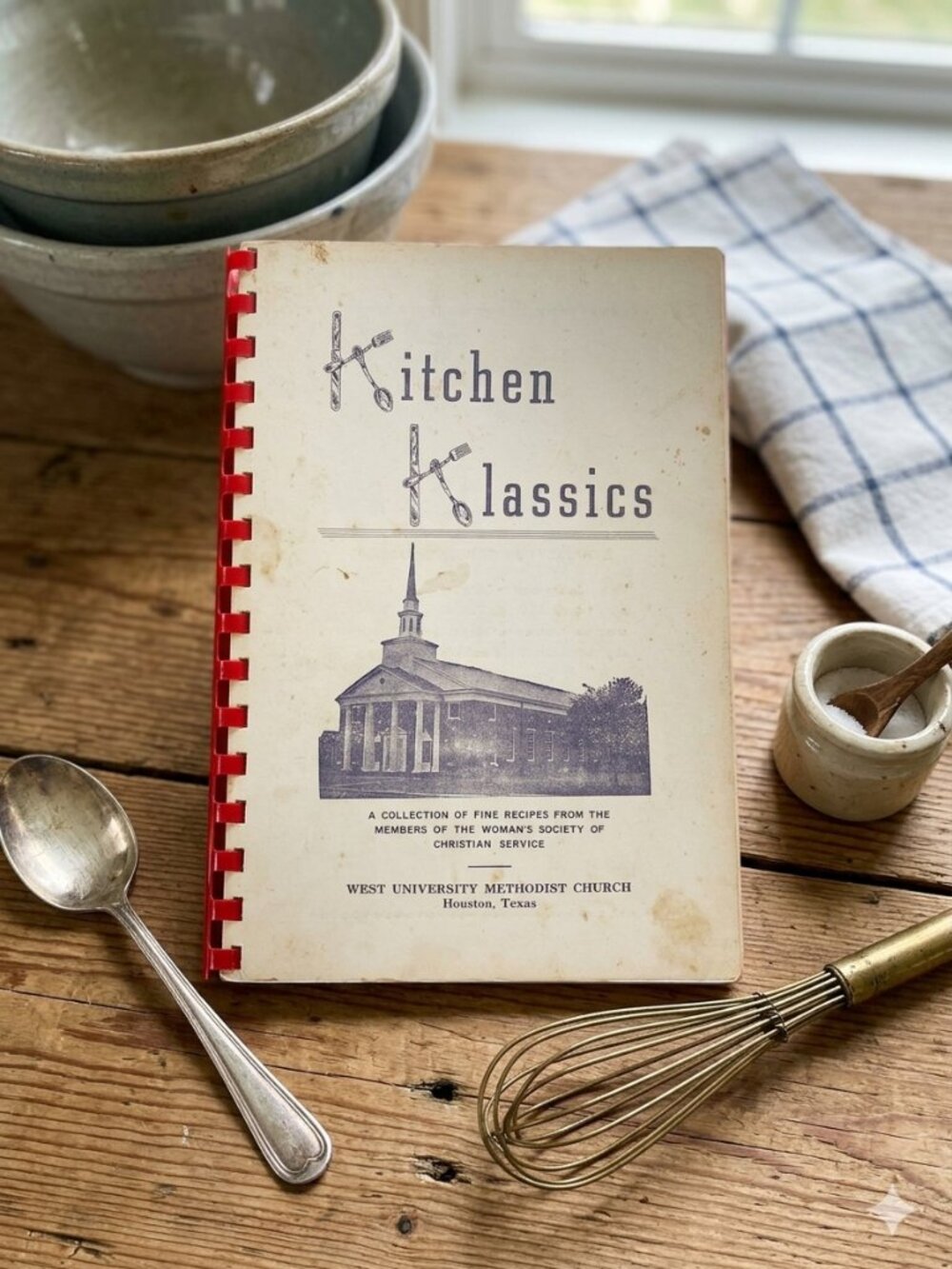 Vintage MCM Kitchen Klassics Cookbook West University Methodist Church Texas